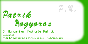 patrik mogyoros business card